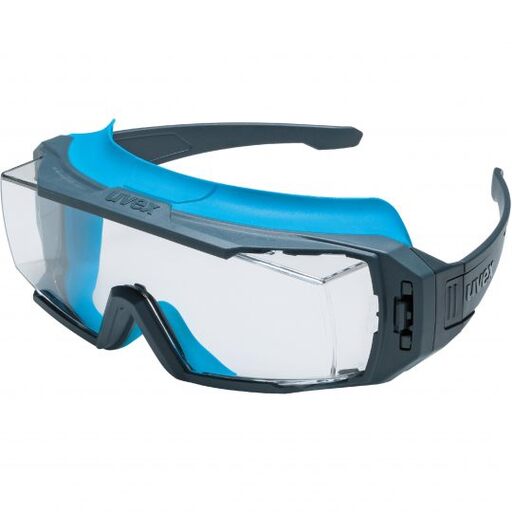 uvex super OTG guard CB, PC clear lens – blue/anthracite eyewear
