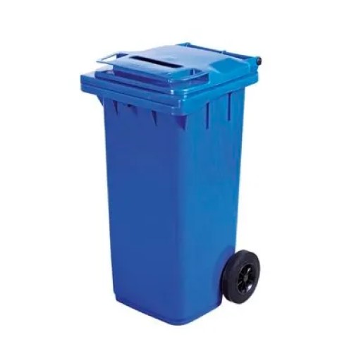 60L mobile wheeled plastic bin