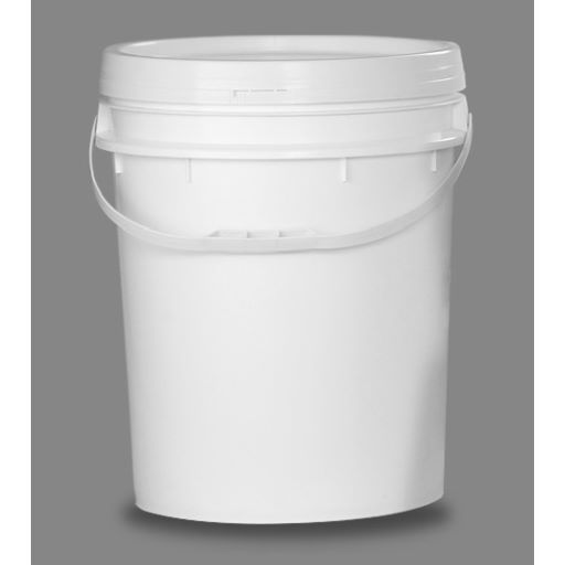 White Plastic Pail with Cover