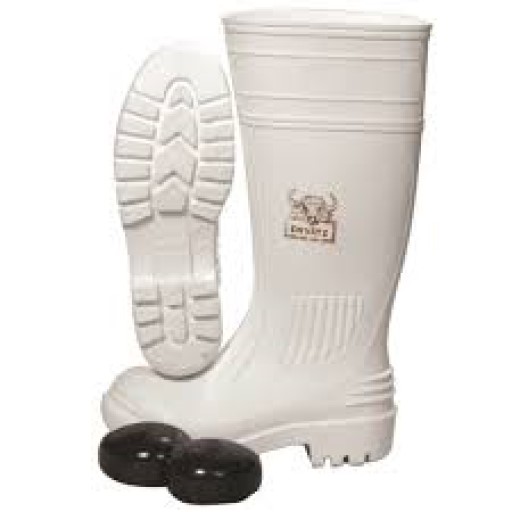 Inyati 1277 Nitrile/PVC White Upper/White Sole Safety Boots with Steel Toe Cap