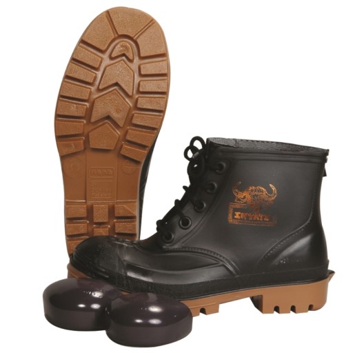 Inyati 1863 Nitrile/PVC Black Upper/Toffee Sole Safety Boots with Steel Toe Cap