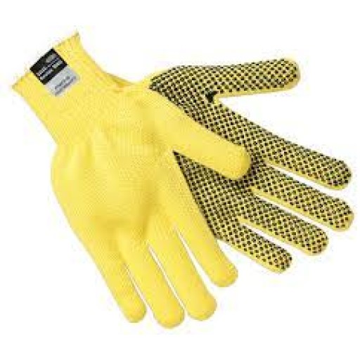 MCR Safety DuPont Kevlar 7 Gauge Gloves with PVC Dots on 1 Side