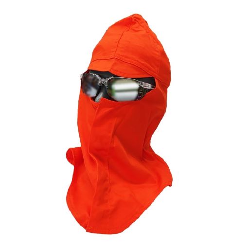 Fire Resistant Hood with Button – Orange