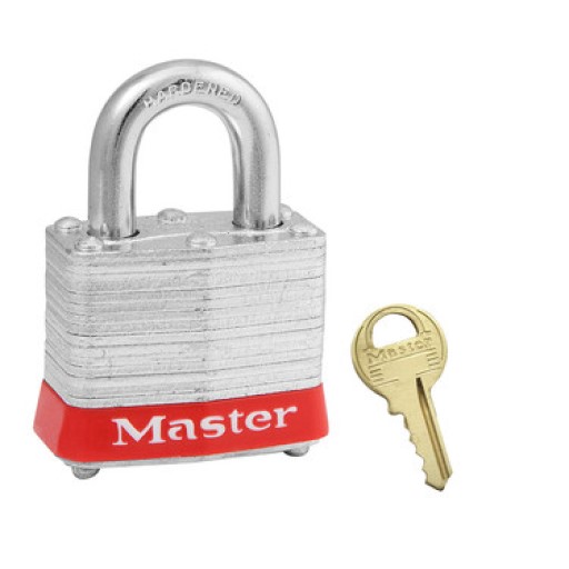 Master Lock 3RED Red Laminated Steel Padlock