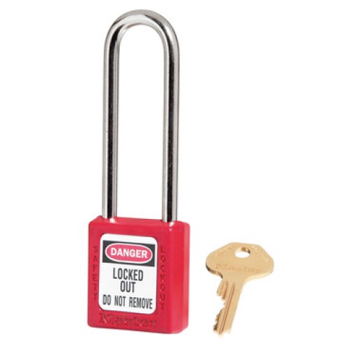 Master Lock 410LT Red Zenex Thermoplastic Padlock, Keyed-Different