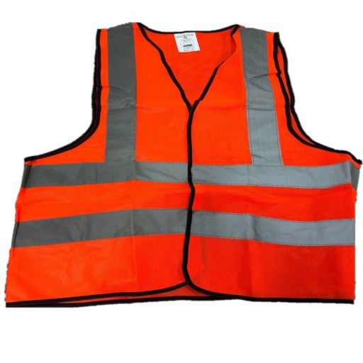 Orange Safety Vest (Non-Meshed) with Reflective Strip
