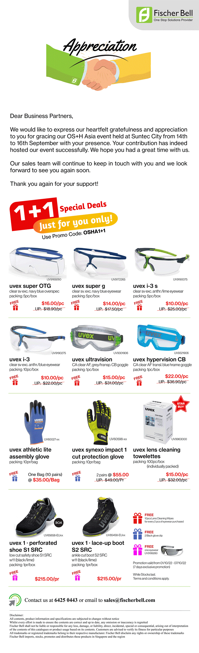 Thank you for your support at the OSHA show! We have various offers and deals up for grabs now!