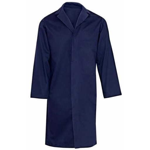 Reusable Long Sleeve Navy Blue Lab Coat