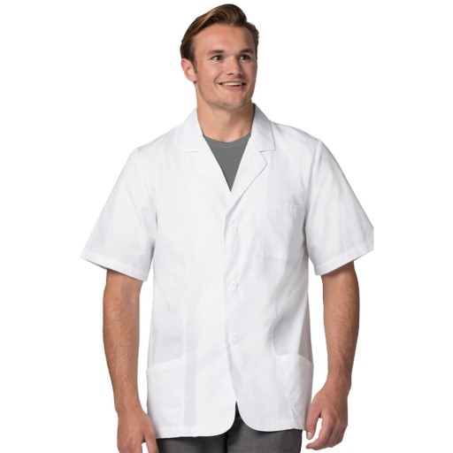 Reusable Cotton Short Sleeve Lab Coat