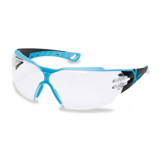 uvex pheos cx2, PC clear lens – black/light blue eyewear