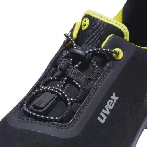 uvex 1 G2 6844 low cut safety shoes S2 SRC ESD (Black/Lime