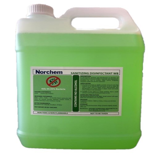 NC – Antiseptic Hand Rub with Pump 5 Litre (Water-Based, Alcohol Free)