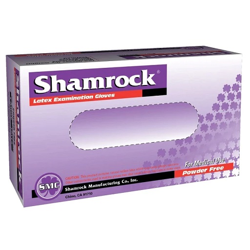 Latex Disposable Powder-Free Gloves (SHAMROCK) – (Box of 100’s)