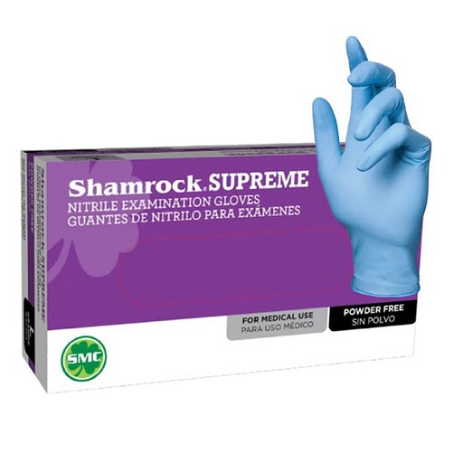 Nitrile Disposable Powder-Free Gloves (SHAMROCK) – (Box of 100’s)