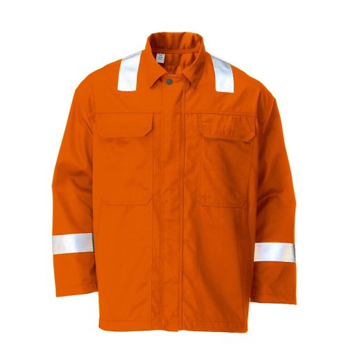 Nomex IIIA 4.5osy Fire Resistant Jacket with 2 Inches Grey Reflective Strips