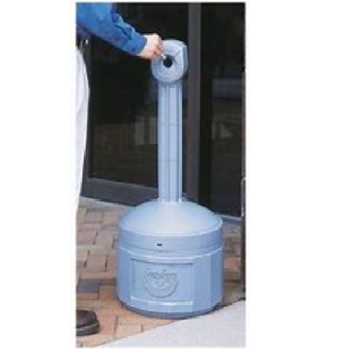 Justrite Polyethylene Cigarette Butt Receptable (Pewter Grey)
