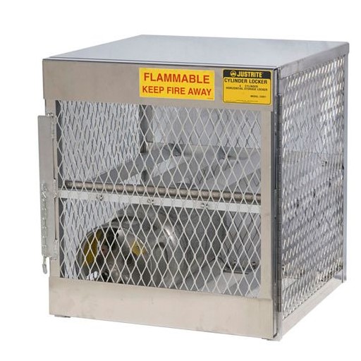 Justrite Horizontal 4 Cylinder Locker