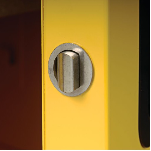 Justrite 60 Gallon, Sure-Grip EX, Yellow Safety Cabinet for Flammables (2 Shelves, 2 Doors, Manual)