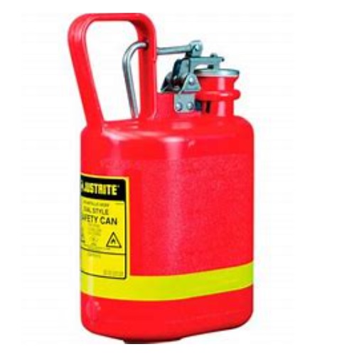 Justrite 1 Gallon Oval Polyethylene Safety Can For Flammables