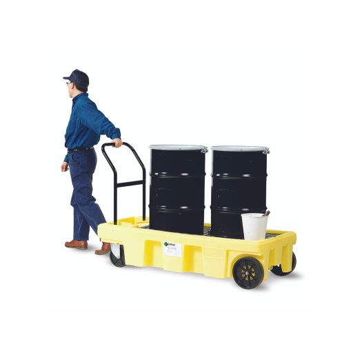 Poly-Spillcart with Caster Wheels and Drain