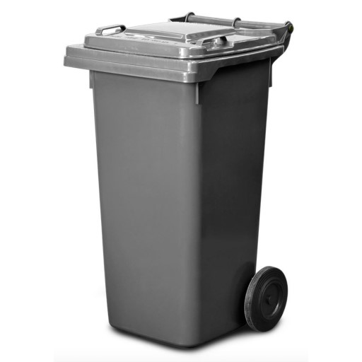 120L mobile wheeled plastic bin