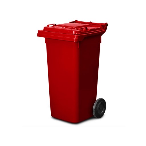 60L mobile wheeled plastic bin