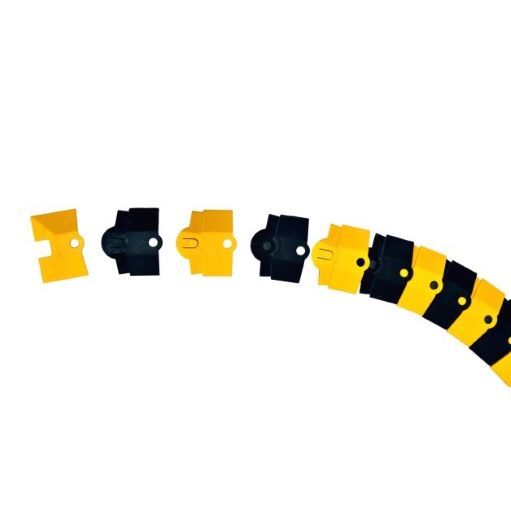 ULTRATECH Black & Yellow Small 3′ Sidewinder Cord Cover/Cable Protector