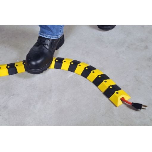 ULTRATECH Black & Yellow Small 3′ Sidewinder Cord Cover/Cable Protector