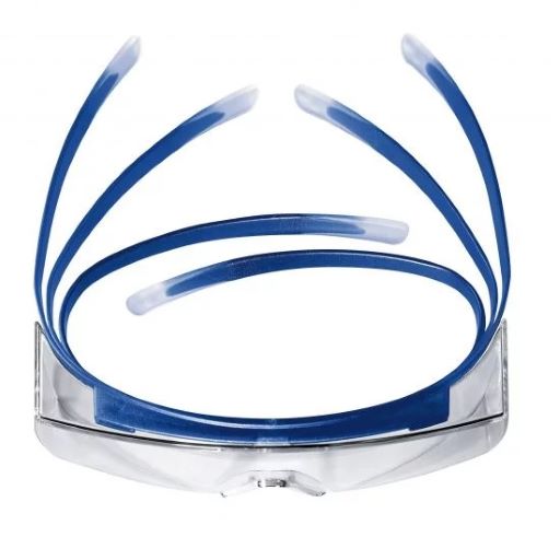uvex super OTG, clear lens – blue/white eyewear