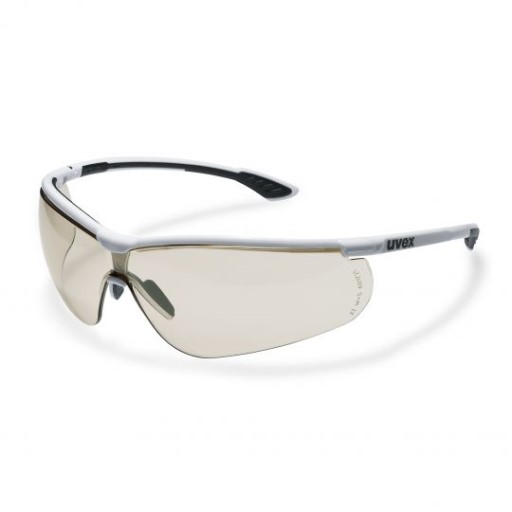 uvex sportstyle, CBR65 PC light brown lens – black/white eyewear