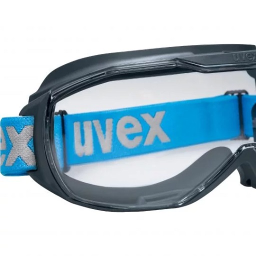 uvex megasonic CB, PC clear lens – anthracite/blue goggle