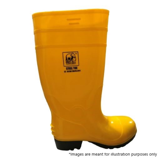 Yellow PVC Boots (Steel Mid Sole & Toe Cap)