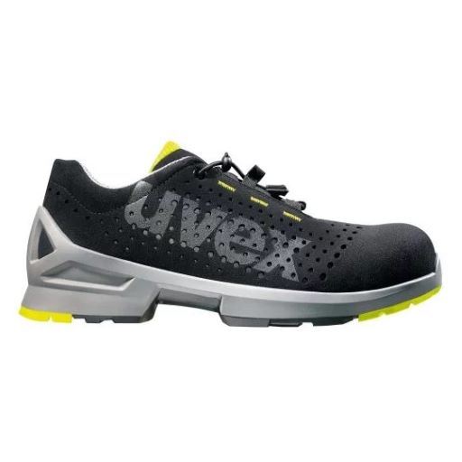 uvex 1 8543 low cut safety shoes S1 (Black/Lime)