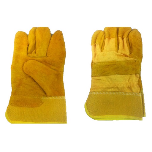Heavy Duty Yellow Leather Palm Gloves – (Dozen)