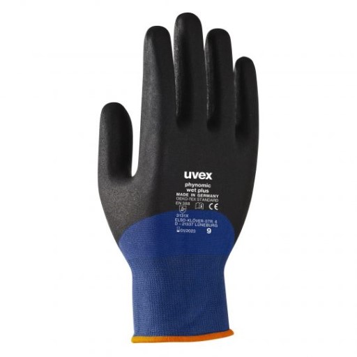 uvex phynomic wet plus safety gloves