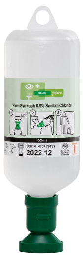 Plum Safety 4707 Eyewash 0.9% Sodium Chloride (1000ml)